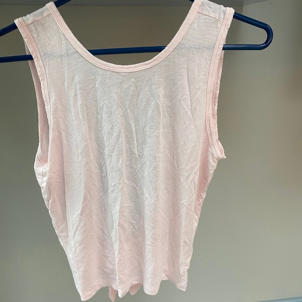 Aerie light pink open back tank/ tie in back